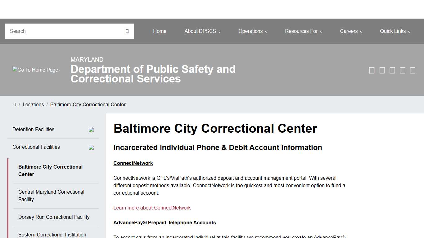 DPSCS - Baltimore Central Booking & Intake Center